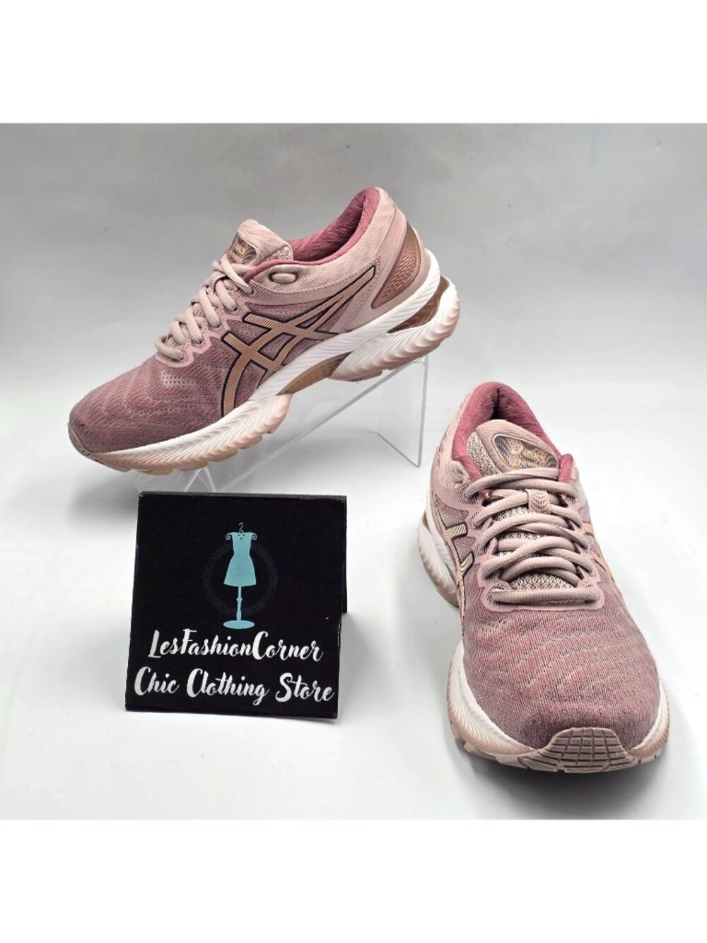 Asics Gel-Nimbus 22 Women's Pink Metallic Rose Gold Running Shoes Size 7.5 3950